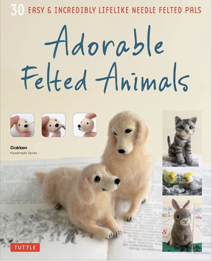 Front cover of the book “Adorable Felted Animals” by Gakken Handmade