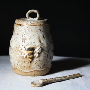 Handmade Ceramic Honey Pot