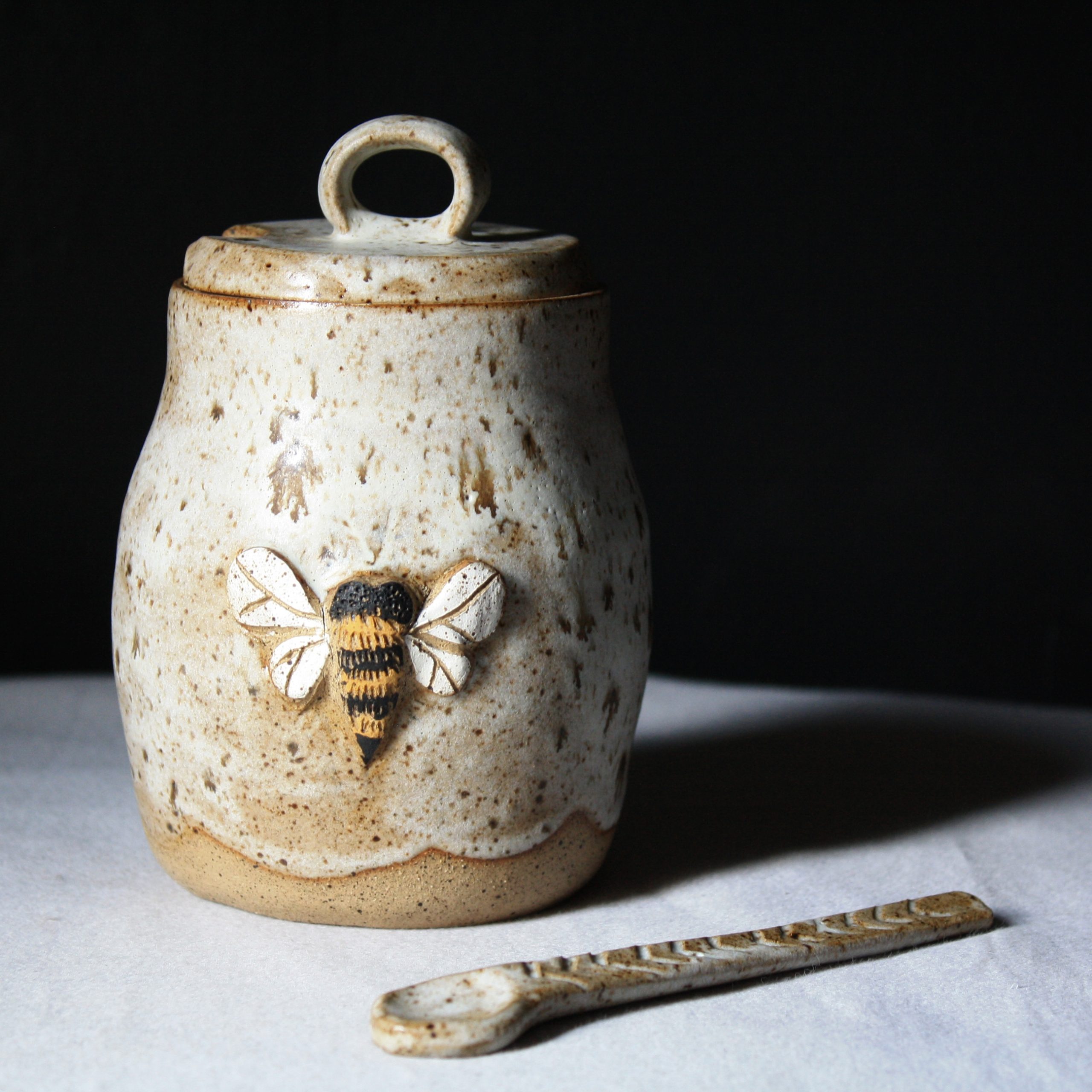 Handmade Ceramic Honey Pot
