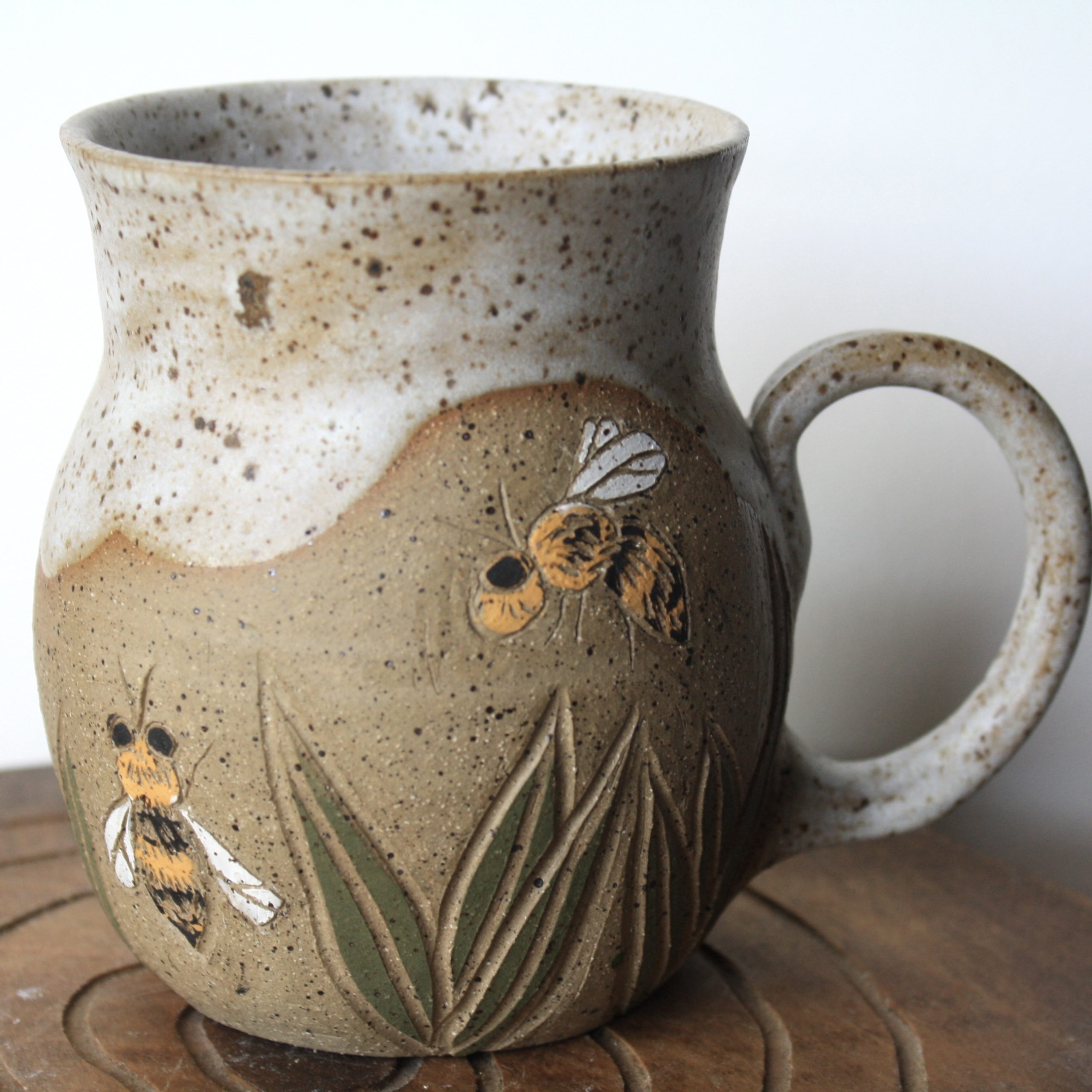 Hand Carved Honey Bee Mug - Image 5